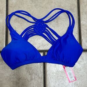 Xhilaration NWT royal blue bikini swim suit top size medium